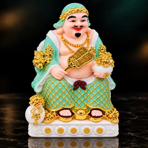 Bộ Tượng Tài – Địa – Phát Xanh Lá Cao Cấp - Phát Lộc Chiêu Tài, Hòa Hợp & Vượng Khí - Tụ Linh Các