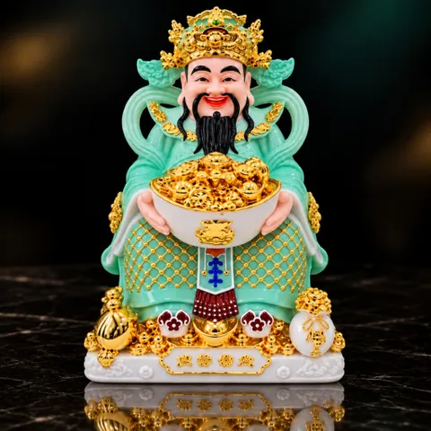 Bộ Tượng Tài – Địa – Phát Xanh Lá Cao Cấp - Phát Lộc Chiêu Tài, Hòa Hợp & Vượng Khí - Tụ Linh Các
