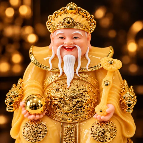 Bộ Tượng Tài – Địa – Chiêu Tài Thạch Anh Cao Cấp - Phát Lộc Chiêu Tài, Hòa Hợp & Vượng Khí - Tụ Linh Các
