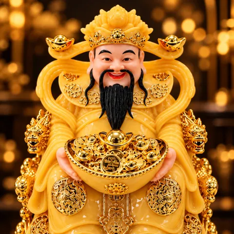 Bộ Tượng Tài – Địa – Chiêu Tài Thạch Anh Cao Cấp - Phát Lộc Chiêu Tài, Hòa Hợp & Vượng Khí - Tụ Linh Các