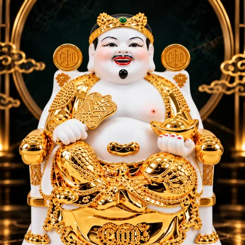 Bộ Tượng Tài – Địa – Kim Xịn Vàng Mạ Vàng Cao Cấp - Phát Lộc Chiêu Tài, Hòa Hợp & Vượng Khí