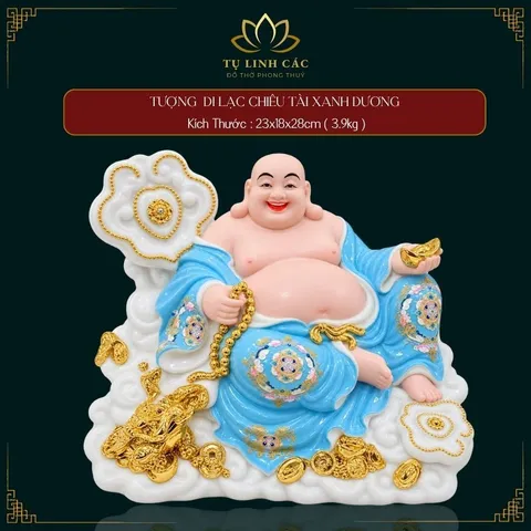 Tượng Phật Di Lặc Ngự Tòa Mây Xanh Dương Cao Cấp