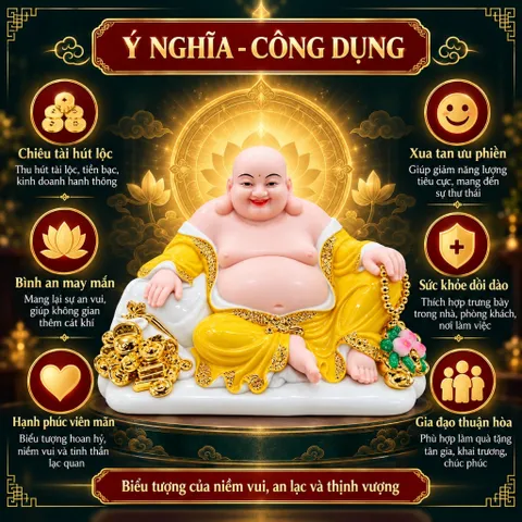 TƯỢNG DI LẶC ĐÀO VÀNG KIM – BIỂU TƯỢNG HOAN HỶ, SUNG TÚC VÀ AN LẠC