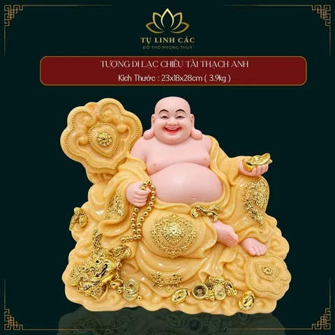 Tượng Phật Di Lặc Ngự Tòa Mây Thạch Anh Cao Cấp