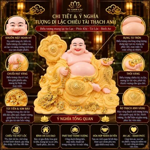Tượng Phật Di Lặc Ngự Tòa Mây Thạch Anh Cao Cấp