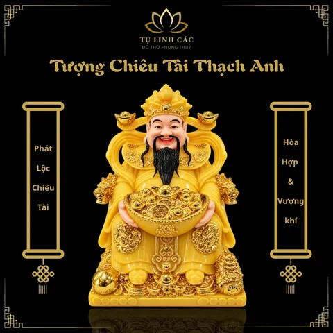 Tượng Chiêu Tài Thạch Anh Cao Cấp - Phát Lộc Chiêu Tài, Hòa Hợp & Vượng Khí - Tụ Linh Các
