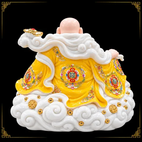 Tượng Phật Di Lặc Phú Quý Vàng Kim Phong Thuỷ - Chiêu Tài Tiến Bảo, Bình An - Tụ Linh Các