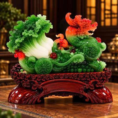 TỲ HƯU KÉO CẢI XANH - ĐỒ THỜ PHONG THUỶ NẠP TÀI LỘC