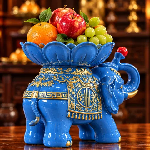 VOI BÉ DÂNG LỄ XANH - ĐỒ THỜ PHONG THUỶ CHIÊU TÀI NẠP PHÚC