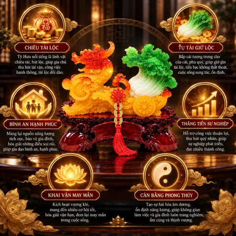 TỲ HƯU KÉO CẢI CAM - ĐỒ THỜ PHONG THUY CHIÊU TÀI NẠP PHÚC
