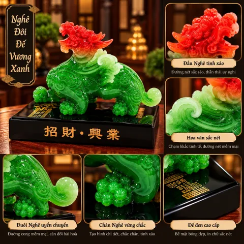 NGHÊ ĐÔI ĐẾ VƯƠNG XANH - ĐỒ THỜ PHONG THUỶ TỤ LINH CÁC