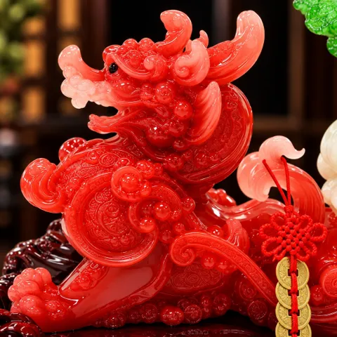 TỲ HƯU KÉO CẢI ĐỎ - ĐỒ THỜ PHONG THUỶ CHIÊU TÀI HÚT LỘC