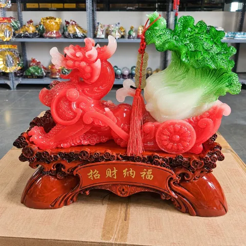 TỲ HƯU KÉO CẢI ĐỎ - ĐỒ THỜ PHONG THUỶ CHIÊU TÀI HÚT LỘC