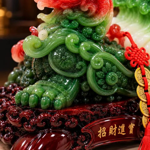 TỲ HƯU KÉO CẢI XANH ĐẬM - ĐỒ THỜ PHONG THUỶ TỤT LINH CÁC