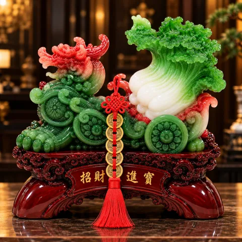 TỲ HƯU KÉO CẢI XANH ĐẬM - ĐỒ THỜ PHONG THUỶ TỤT LINH CÁC