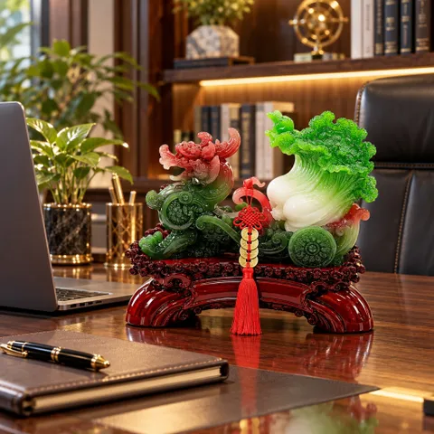 TỲ HƯU KÉO CẢI XANH ĐẬM - ĐỒ THỜ PHONG THUỶ TỤT LINH CÁC