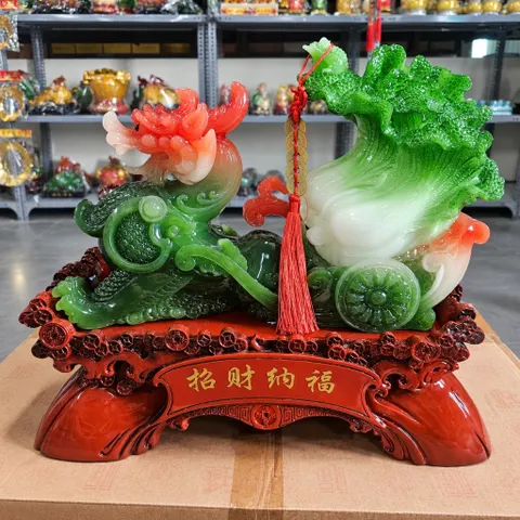 TỲ HƯU KÉO CẢI XANH ĐẬM - ĐỒ THỜ PHONG THUỶ TỤT LINH CÁC