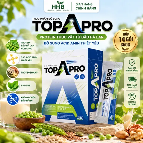 TOPAPRO Protein Thực Vật Từ Đậu Hà Lan Non-GMO, Bổ Sung Acid Amin Thiết Yếu