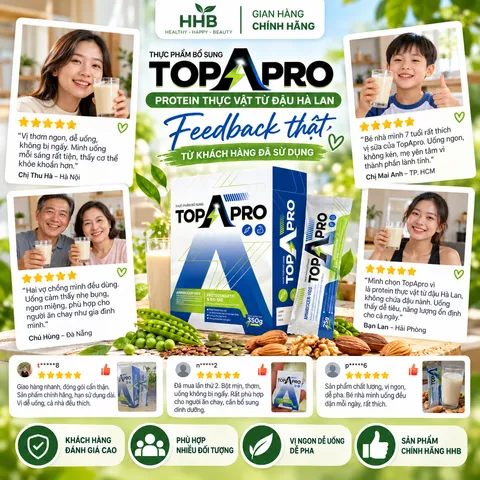 TOPAPRO Protein Thực Vật Từ Đậu Hà Lan Non-GMO, Bổ Sung Acid Amin Thiết Yếu