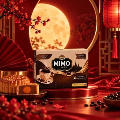 Cà Phê Hoà Tan Ame Mimo Thơm Ngon Hộp 7 Gói - Hỗ Trợ Thay Thế Bữa  Ăn Gi.ảm Kyyy