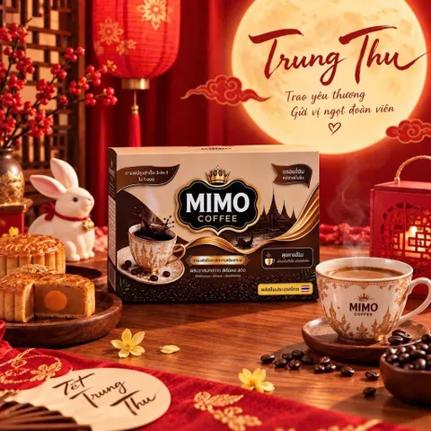 Cà Phê Hoà Tan Ame Mimo Thơm Ngon Hộp 7 Gói - Hỗ Trợ Thay Thế Bữa  Ăn Gi.ảm Kyyy