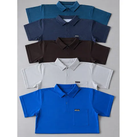 Combo 3 Áo Thun Nam Cổ Bẻ Trung Niên Vải Co Giãn - Áo Polo Nam Trung Tuổi ngắn tay có túi ngực