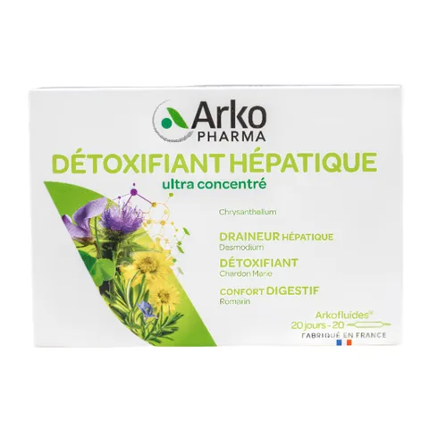 [CHÍNH HÃNG] Nước Uống Hỗ Trợ Bổ Gan Détoxifiant Hépatique Pháp (Hộp 20 Ống)