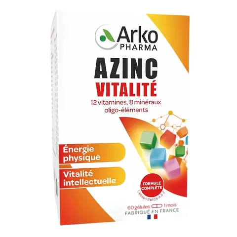 [CHÍNH HÃNG] Viên Uống Bổ Sung Vitamin & Khoáng Chất Azinc Vitalité Arkopharma Pháp (Hộp 60 Viên)