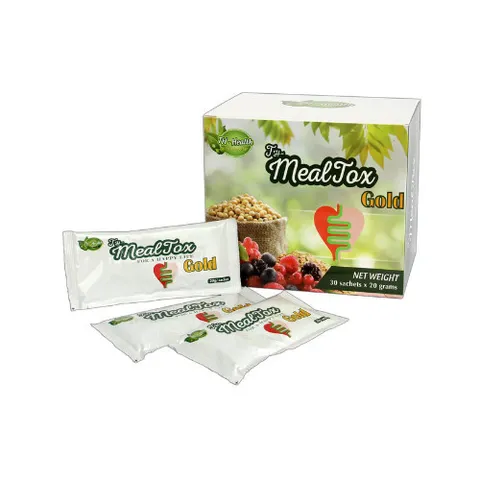 Mealtox GOLD gói uống Tpbvsk Bổ sung chất xơ, hỗ trợ tiêu hóa, giảm cholesterol, giảm cân , Hàng chuẩn Malaysia, Hộp 30