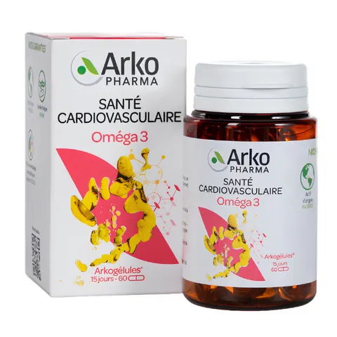 [CHÍNH HÃNG] Viên Uống Omega 3 Arkogélules Arkopharma Pháp (Hộp 60 Viên)