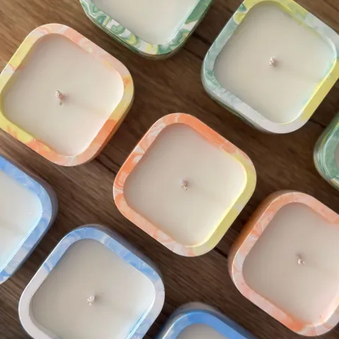 Set 10 Cốc Nến Thơm Custom riêng Size 50gram làm Quà Tặng Cưới, Đáp Lễ, Quà Tốt Nghiệp
