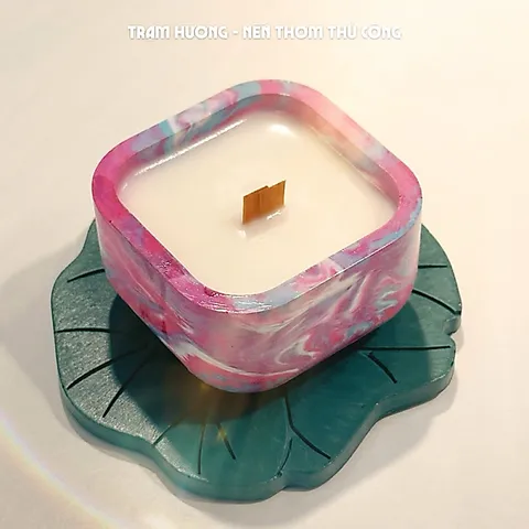 Lót nến hình lá sen dùng để Decor Trang Trí Khay đế lót nến thơm Trạm Hương Nến Thơm Thủ công