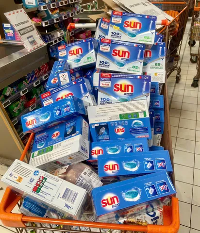 Viên rửa bát Sun Tout en 1 Pháp cho máy rửa bát