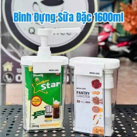 Bình Bơm Sữa Đặc, Siro dung tích 1600ml