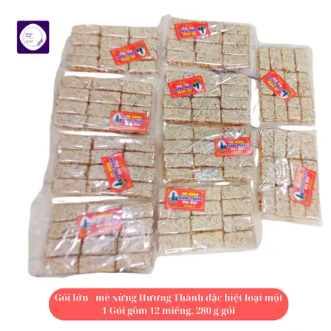 7 gói Mè xửng Huế đặc biệt loại lớn (280g/gói),  gói lớn 12 miếng, đặc sản Huế, date luôn mới