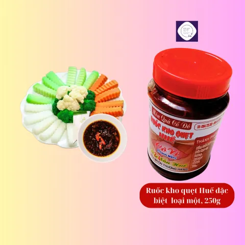 Comb 3 hũ Ruốc kho quẹt Huế đặc biệt loại một, 250g chấm trái cây,rau củ cực đã