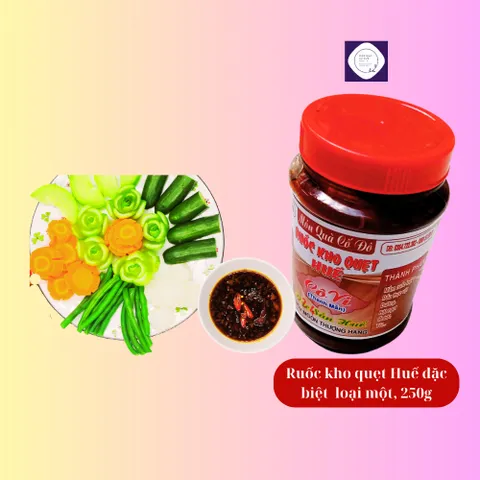 Comb 3 hũ Ruốc kho quẹt Huế đặc biệt loại một, 250g chấm trái cây,rau củ cực đã