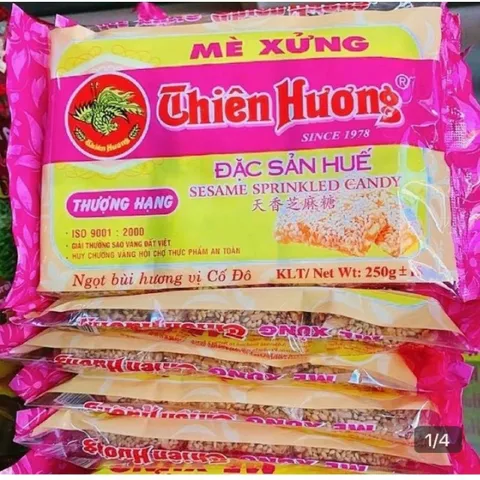 5 gói Mè xửng Thiên Hương hồng 250g, đặc sản Huế, date luôn mới