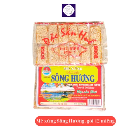 5 gói  Mè xửng Sông Hương 200g, loại 12 miếng đặc sản Huế, date luôn mới