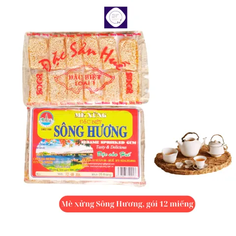 5 gói  Mè xửng Sông Hương 200g, loại 12 miếng đặc sản Huế, date luôn mới