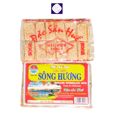 5 gói  Mè xửng Sông Hương 200g, loại 12 miếng đặc sản Huế, date luôn mới