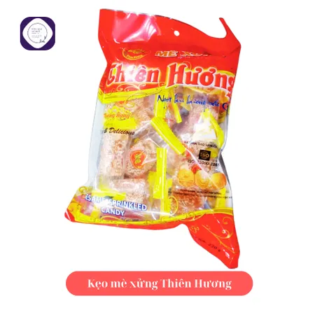 Kẹo mè xửng Thiên Hương, một túi nhiều cái kẹo nhỏ bên trong, đặc sản Huế, date luôn mới