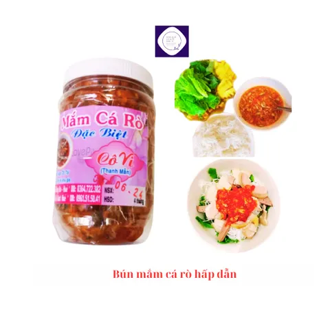 Mắm cá rò đỏ Cô Vi đặc biệt loại một, hũ 500g, mắm cá rò Huế