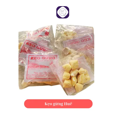 10 gói kẹo gừng Huế, kẹo truyền thống Huế, date luôn mới