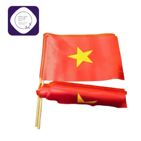 Cờ Việt Nam cầm tay, cờ vẫy, in sắc nét, vải mịn, công nghệ cắt không bị xơ viền