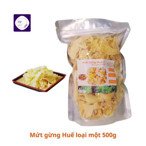 Gói 500g Mứt gừng Huế đặc biệt loại một, mứt gừng chuẩn vị Huế, đặc sản Huế, date luôn mới