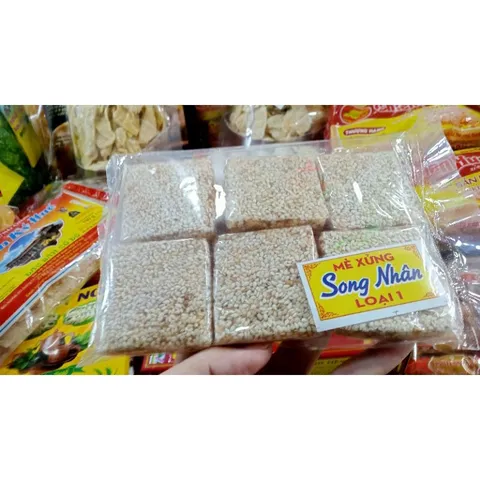 (Chính hãng) Mè xửng Song Nhân 300g, miếng mè dày cộm, đặc sản Huế, date luôn mới