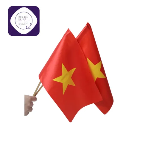 5 Cờ Việt Nam cầm tay, cờ vẫy, in sắc nét, vải mịn, công nghệ cắt không bị xơ viền