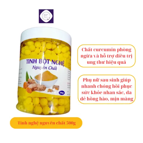 500g tinh nghệ nguyên chất, đặc biệt loại một