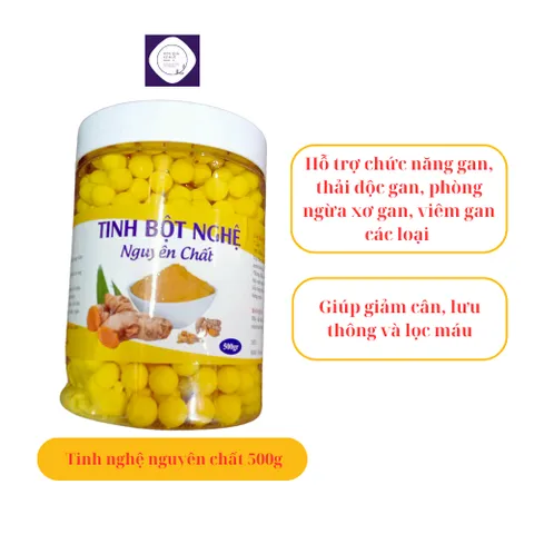500g tinh nghệ nguyên chất, đặc biệt loại một